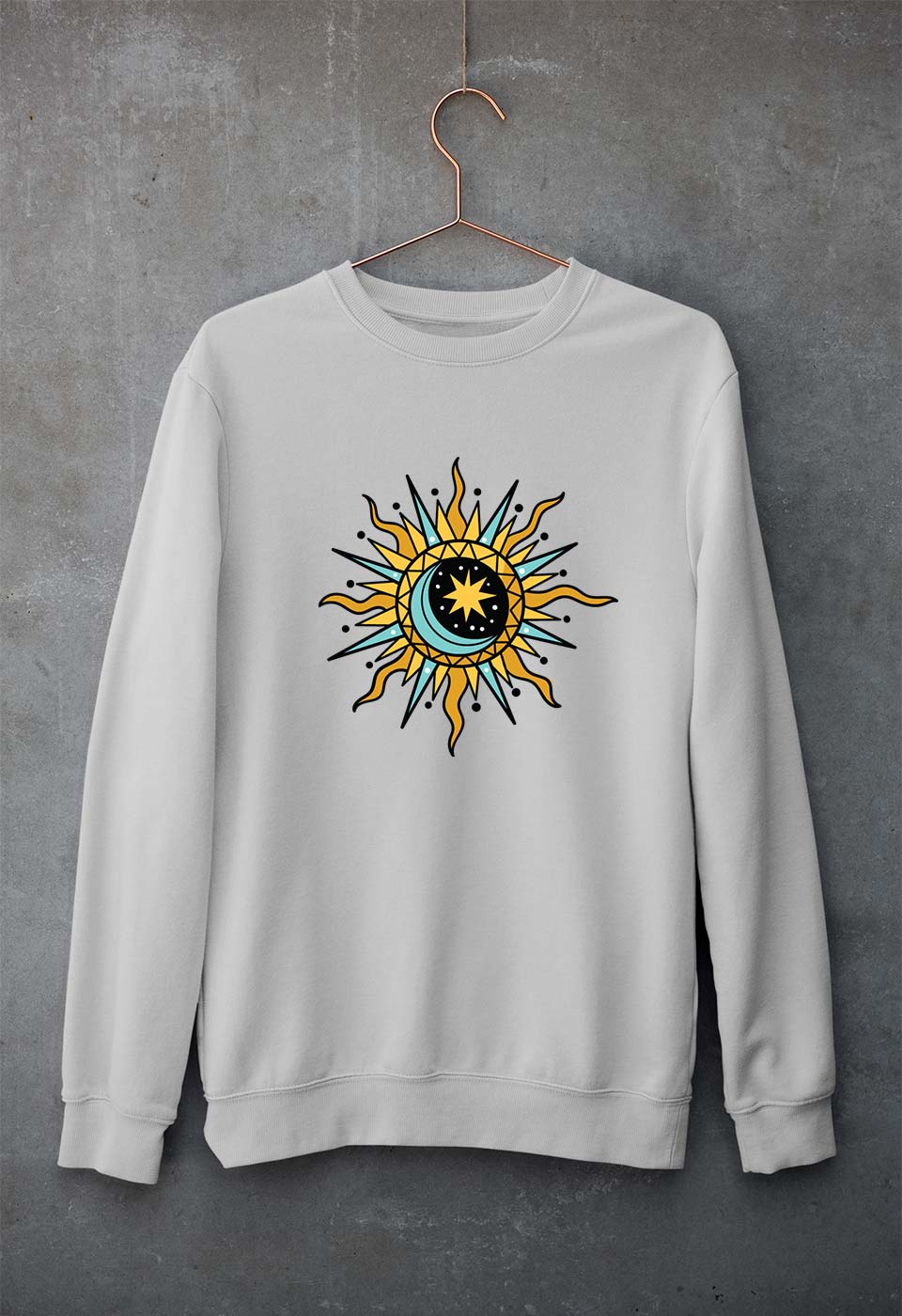 Psychedelic Chakra Unisex Sweatshirt for Men/Women-Grey Melange-Ektarfa.online