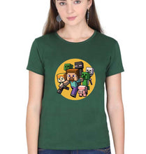 Load image into Gallery viewer, Minecraft T-Shirt for Women-Dark Green-Ektarfa.online
