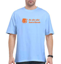 Load image into Gallery viewer, Bank of Baroda Oversized T-Shirt for Men-Baby Blue-Ektarfa.online
