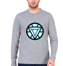 Load image into Gallery viewer, ARC REACTOR Iron Man Superhero Full Sleeves T-Shirt for Men-Grey Melange-Ektarfa.online
