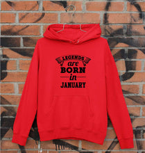Load image into Gallery viewer, Legends are Born in January Unisex Hoodie for Men/Women-Red-Ektarfa.online
