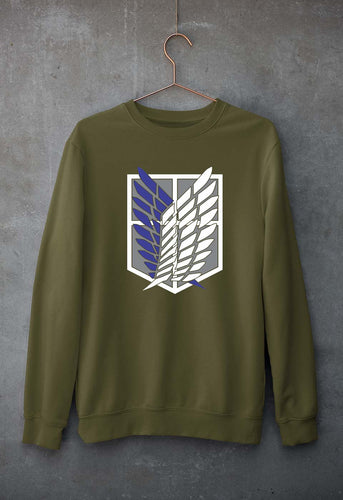 Attack on Titan Unisex Sweatshirt for Men/Women-Olive Green-Ektarfa.online