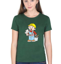 Load image into Gallery viewer, Bob the Builder T-Shirt for Women-Dark Green-Ektarfa.online
