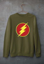 Load image into Gallery viewer, Flash Superhero Unisex Sweatshirt for Men/Women-Olive Green-Ektarfa.online
