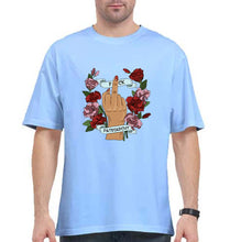 Load image into Gallery viewer, Fuck Patriarchy Oversized T-Shirt for Men-Baby Blue-Ektarfa.online
