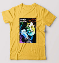 Load image into Gallery viewer, Janis Joplin T-Shirt for Men-Golden Yellow-Ektarfa.online
