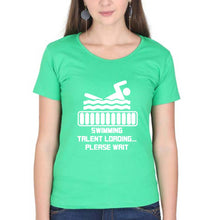 Load image into Gallery viewer, Swimming T-Shirt for Women-flag green-Ektarfa.online

