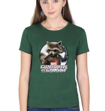 Load image into Gallery viewer, Rocket Raccoon T-Shirt for Women-Dark Green-Ektarfa.online
