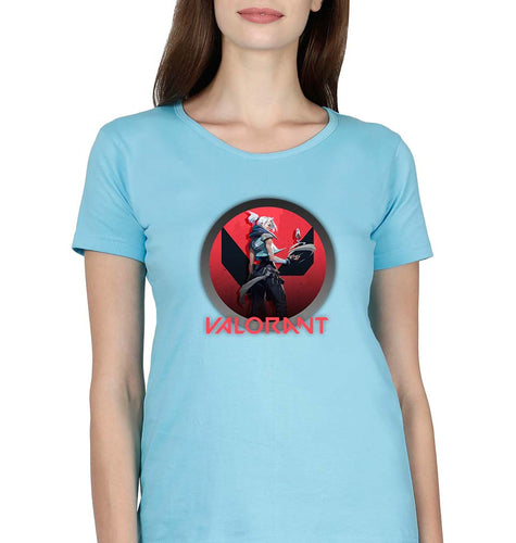 Valorant T-Shirt for Women-Light Blue-Ektarfa.online