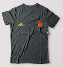 Load image into Gallery viewer, Spain Football T-Shirt for Men-Charcoal-Ektarfa.online
