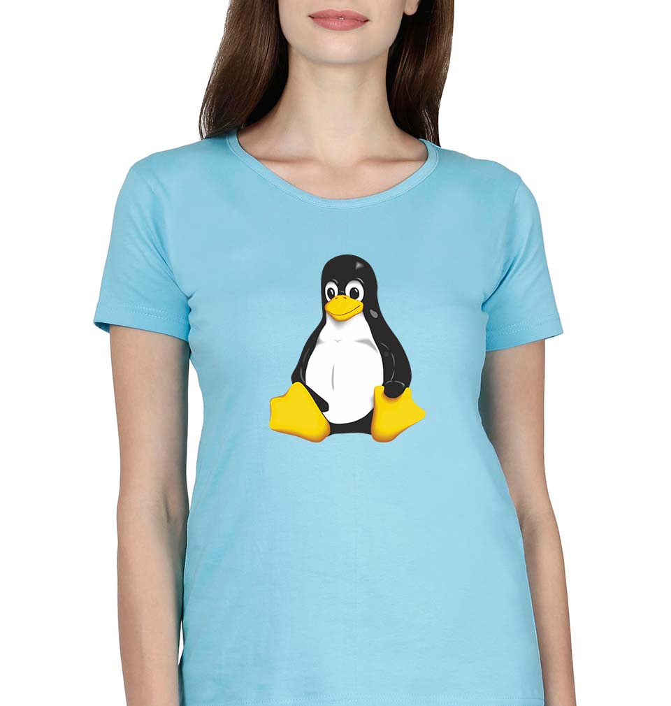 Linux T-Shirt for Women-SkyBlue-Ektarfa.online