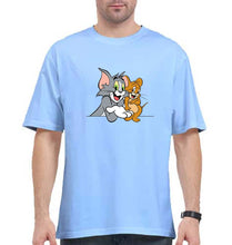 Load image into Gallery viewer, Tom and Jerry Oversized T-Shirt for Men-Baby Blue-Ektarfa.online
