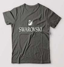 Load image into Gallery viewer, Swarovski T-Shirt for Men-S(38 Inches)-Charcoal-Ektarfa.online
