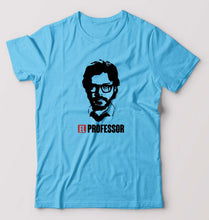 Load image into Gallery viewer, Money Heist The Professor T-Shirt for Men-Light Blue-Ektarfa.online
