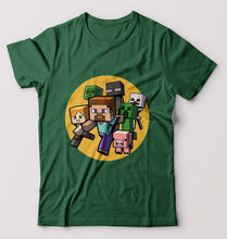 Load image into Gallery viewer, Minecraft T-Shirt for Men-Bottle green-Ektarfa.online
