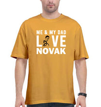 Load image into Gallery viewer, Love Novak Djokovic Tennis Oversized T-Shirt for Men-Golden Yellow-Ektarfa.online
