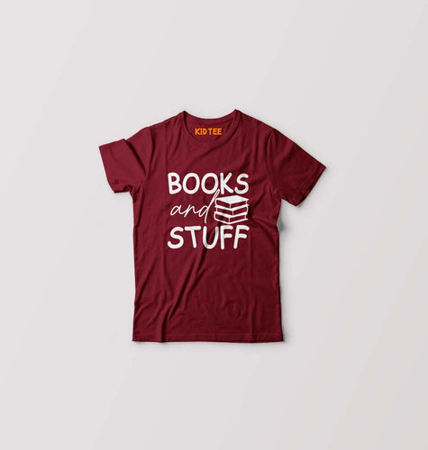 Books Kids T-Shirt for Boy/Girl-Maroon-Ektarfa.online