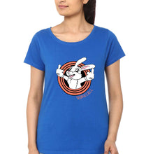 Load image into Gallery viewer, Domrebel Bunny T-Shirt for Women-Royal Blue-Ektarfa.online
