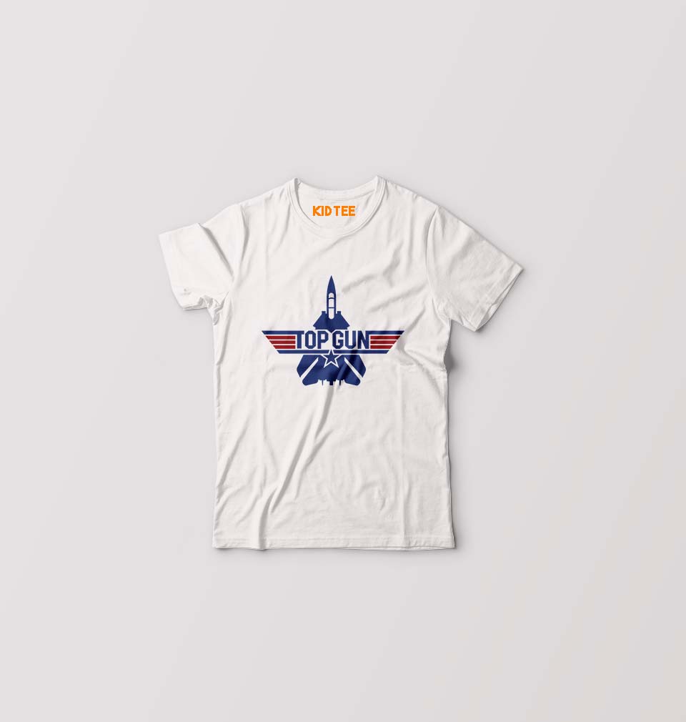 Top Gun Kids T-Shirt for Boy/Girl-White-Ektarfa.online