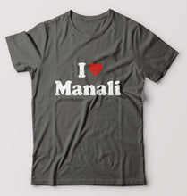 Load image into Gallery viewer, I Love Manali T-Shirt for Men-Charcoal-Ektarfa.online
