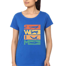 Load image into Gallery viewer, Swimming T-Shirt for Women-Royal Blue-Ektarfa.online
