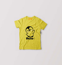Load image into Gallery viewer, Penguin Hello Kids T-Shirt for Boy/Girl-Yellow-Ektarfa.online
