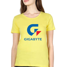 Load image into Gallery viewer, Gigabyte T-Shirt for Women-Yellow-Ektarfa.online

