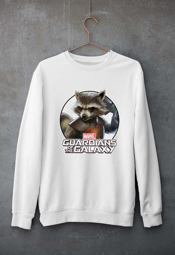Rocket Raccoon Unisex Sweatshirt for Men/Women-White-Ektarfa.online