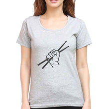 Load image into Gallery viewer, Drummer T-Shirt for Women-Grey Melange-Ektarfa.online
