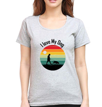 Load image into Gallery viewer, Love Dog T-Shirt for Women-Grey Melange-Ektarfa.online
