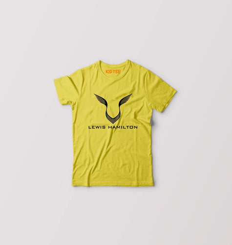 Lewis Hamilton F1 Kids T-Shirt for Boy/Girl-Yellow-Ektarfa.online
