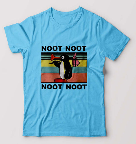 Pingu T-Shirt for Men-Light Blue-Ektarfa.online