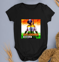 Load image into Gallery viewer, Battlegrounds Mobile India (BGMI) Kids Romper For Baby Boy/Girl-0-5 Months(18 Inches)-Black-Ektarfa.online
