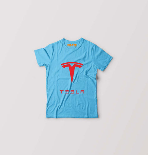 Tesla Kids T-Shirt for Boy/Girl-Light Blue-Ektarfa.online