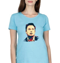Load image into Gallery viewer, Elon Musk T-Shirt for Women-Light Blue-Ektarfa.online
