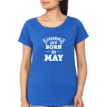 Load image into Gallery viewer, Legends are Born in May T-Shirt for Women-Royal Blue-Ektarfa.online
