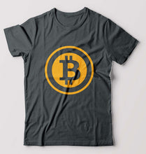 Load image into Gallery viewer, Cryptocurrency Bitcoin T-Shirt for Men-Steel grey-Ektarfa.online
