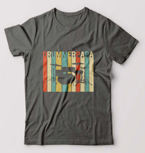 Load image into Gallery viewer, Drummer Papa T-Shirt for Men-Charcoal-Ektarfa.online
