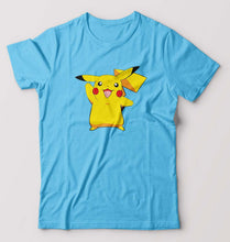 Load image into Gallery viewer, Pikachu T-Shirt for Men-Light Blue-Ektarfa.online
