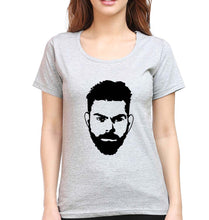 Load image into Gallery viewer, Virat Kohli T-Shirt for Women-Grey Melange-Ektarfa.online
