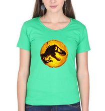 Load image into Gallery viewer, Jurassic World T-Shirt for Women-Flag Green-Ektarfa.online
