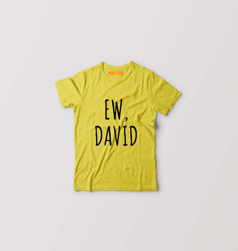 Schitts Creek EW David Kids T-Shirt for Boy/Girl-Yellow-Ektarfa.online