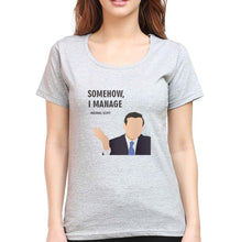 Load image into Gallery viewer, Michael Scott T-Shirt for Women-Grey Melange-Ektarfa.online
