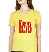 Load image into Gallery viewer, Rugby Dad T-Shirt for Women-Yellow-Ektarfa.online
