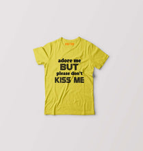 Load image into Gallery viewer, Adore Me But dont Kiss Me Kids T-Shirt for Boy/Girl-Yellow-Ektarfa.online
