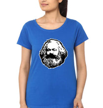 Load image into Gallery viewer, Karl Marx T-Shirt for Women-Royal Blue-Ektarfa.online
