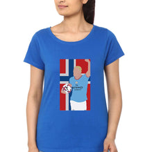 Load image into Gallery viewer, Erling Haaland T-Shirt for Women-Royal Blue-Ektarfa.online
