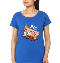 Load image into Gallery viewer, BTS Kpop T-Shirt for Women-Royal Blue-Ektarfa.online
