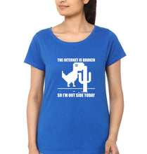 Load image into Gallery viewer, Internet T-Shirt for Women-Royal Blue-Ektarfa.online
