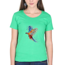 Load image into Gallery viewer, Parrot T-Shirt for Women-flag green-Ektarfa.online
